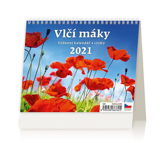 Kalendář 2021 stolní: Vlčí máky, 171x139(25)