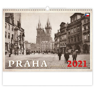 Kalendář 2021 nástěnný: Praha historická, 450x315