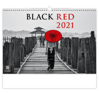 Kalendář 2021 nástěnný Exclusive: Black Red, 485x340