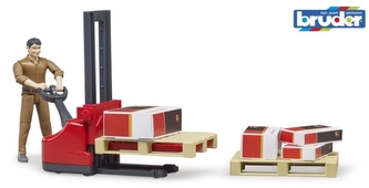 Bruder Set vysokozdvižný vozík s figurkou