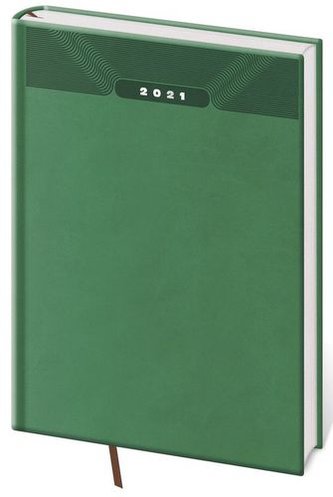 Diář 2021: Print zelená, A5 denní, 145x205