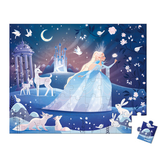 Puzzle pro děti Ledová královna Janod v kufříku 54 ks