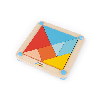 Dřevěná hračka Origami Tangram s předlohami Janod 25 ks karet série Montessori