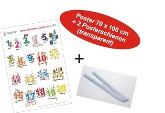 Meine tierischen Zahlen von 1-20, Poster + 2 Posterschienen