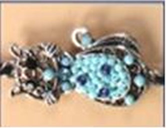 Náramek Kočka tyrkysová