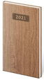 Diář 2021: Wood světle hnědá, kapesní týdenní, 80x150