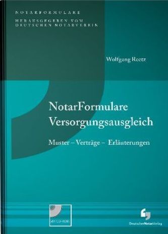 NotarFormulare Versorgungsausgleich, m. CD-ROM
