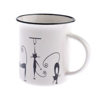 Porcelánový hrnek s motivem koček 310 ml