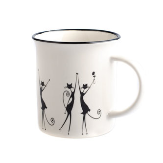Porcelánový hrnek s motivem koček 310 ml
