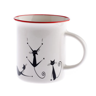 Porcelánový hrnek s motivem koček 310 ml