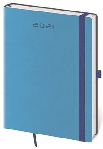 Diář 2021: Flexies modrá, A5 denní, 145x205