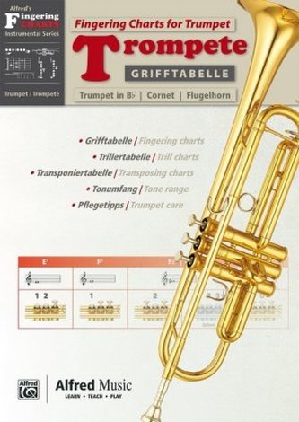 Grifftabelle Trompete / Fingering Charts for Trumpet, für Trompete in Bb, Kornett und Flügelhorn