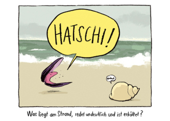 'Was liegt am Strand und redet undeutlich'-Postkartenset 'Niesnuschel'