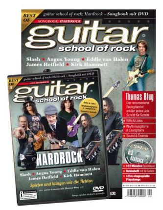 guitar school of rock - Songbook Hardrock, m. DVD