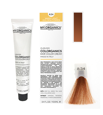 MY.ORGANICS Colorganics 100ml - 8.34 Warm Light Golden Copper