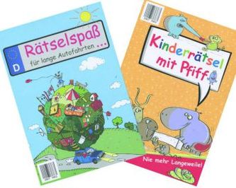 Rätselspaß für lange Autofahrten / Kinderrätsel mit Pfiff, 2 Bde.