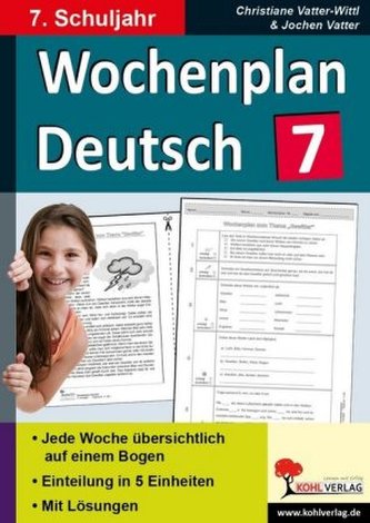 Wochenplan Deutsch, 7. Schuljahr