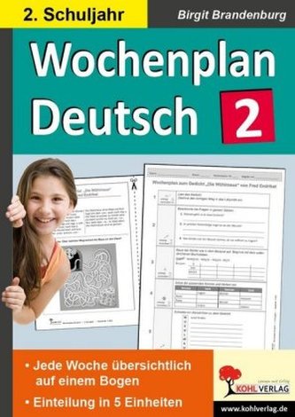 Wochenplan Deutsch, 2. Schuljahr