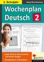 Wochenplan Deutsch, 2. Schuljahr