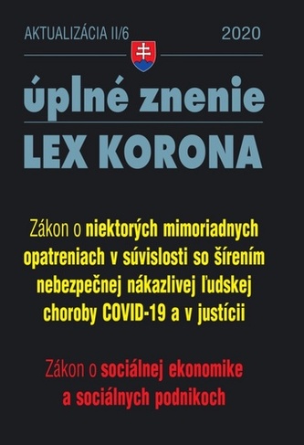Aktualizácia II/6 2020 – Sociálna ekonomika, podniky a mimoriadne opatrenia