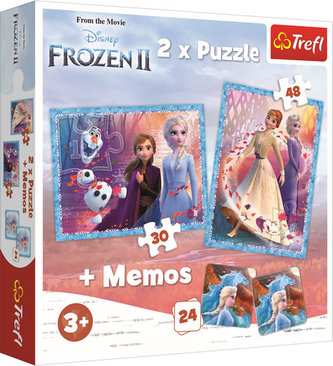 Puzzle Ledové království 2/30+48 dílků+pexeso