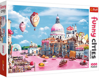 Trefl Puzzle Legrační města - Sladké Benátky / 1000 dílků