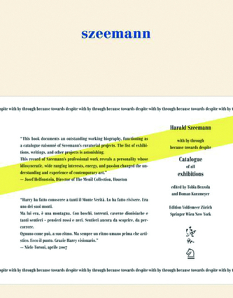 Harald Szeemann, with by through because towards despite