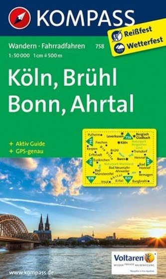 Kompass Karte Köln, Brühl, Bonn, Ahrtal