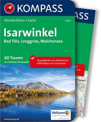 Kompass Wanderführer Isarwinkel, Bad Tölz, Lenggries, Walchensee, m. 1 Karte