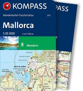 Kompass Wanderkarten-Taschenatlas Mallorca, m. 1 Karte