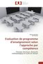 Evaluation de programme d'enseignement selon l'approche par compétence