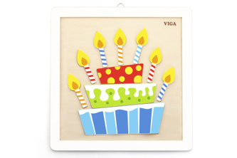 Dřevěné malování - dort