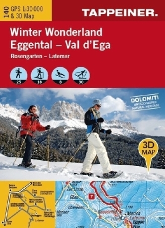 Winter Wonderland Eggental, Winterkarte. Winter Wonderland, Val d' Ega