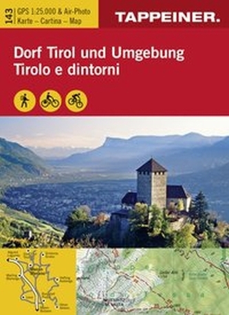 Wanderkarte Dorf Tirol und Umgebung