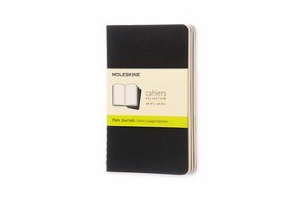 Moleskine Cahier A6, blanko, schwarz, 3er-Set