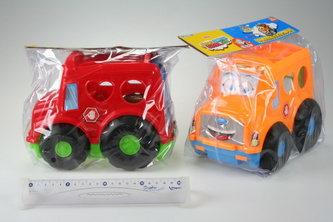 Vkládačka  auto 2 barvy