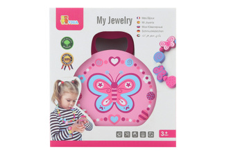 Dřevěná šperkovnice s doplňky