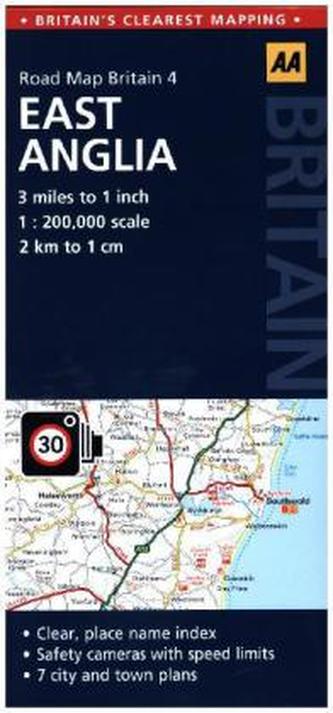 AA Road Map Britain East Anglia