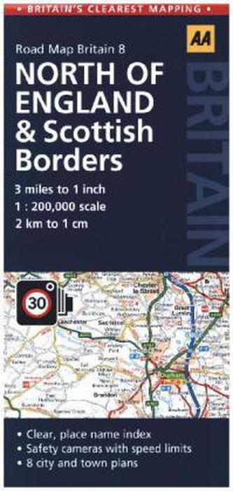 AA Road Map Britain North of England & Scottish Borders