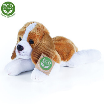 Plyšový pes King Charles Španěl ležící, 18 cm, se zvukem, ECO-FRIENDLY