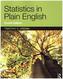 Statistics in Plain English