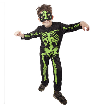 Dětský kostým Kostlivec NEON (S)