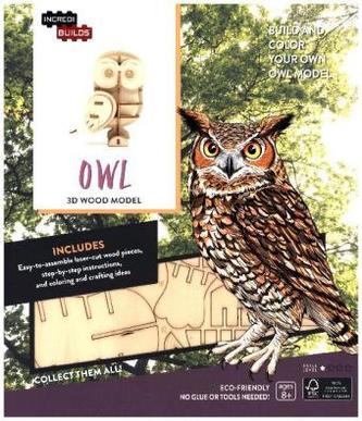 IncrediBuilds: Owl 3D Wood Model