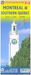 International Travel Map ITM Montreal & Southern Quebec. Quebec Sud & Montreal