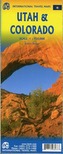 International Travel Map ITM Utah & Colorado
