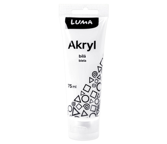 Barvy akrylové  75ml, bílá LUMA