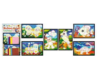 Mačkaný obrázek 15 x 10 cm, 2 ks , 1647