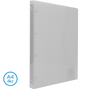 Pořadač LUMA A4 diagonální 4 kroužkový čirý