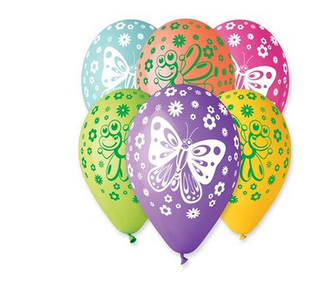 Balónky s potiskem 5ks OBYČ. Motýlci