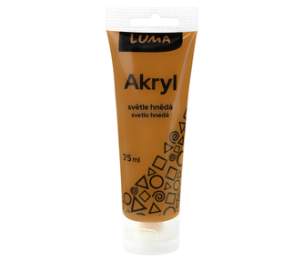 Barvy akrylové 75ml, hnědá světle, LUMA